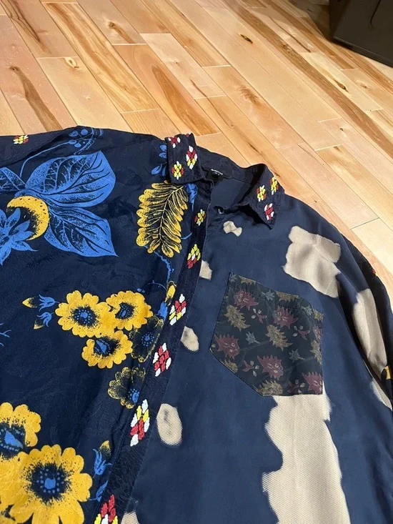 Christian Lacroix for Desigual Patchwork Mixed‑Print Button-Up Shirt - Picture 6 of 9